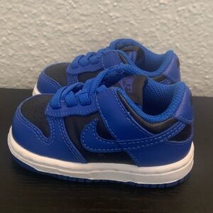 Nike Dunk Low Hyper Cobalt Blue Black Toddler Size 4C CW1589-001